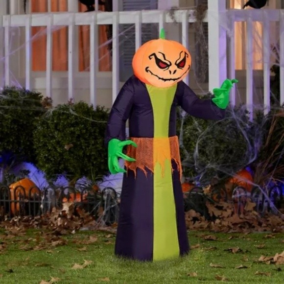 Airblown Inflatables 3.5FT Tall Halloween Inflatable Pumpkin Reaper - Picture 2 of 7